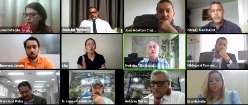 A convite da bancada do PDT, prefeito Tião Bocalom participa de sessão virtual para esclarecimentos sobre ação de combate a Dengue e a Covid-19