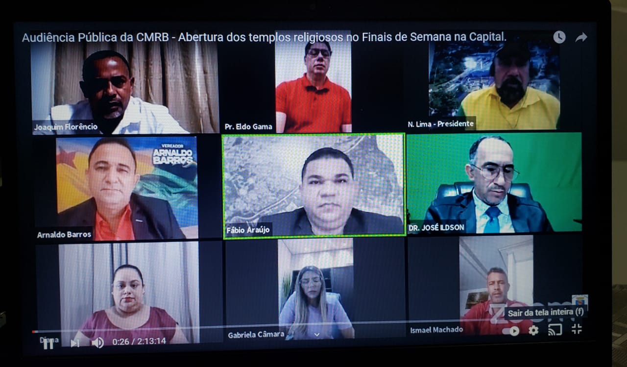  Audiência Pública - Câmara de Rio Branco debate reabertura dos templos religiosos aos finais de semana
