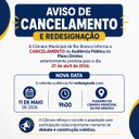 Câmara de Rio Branco informa cancelamento e nova data de audiência pública do Plano Diretor