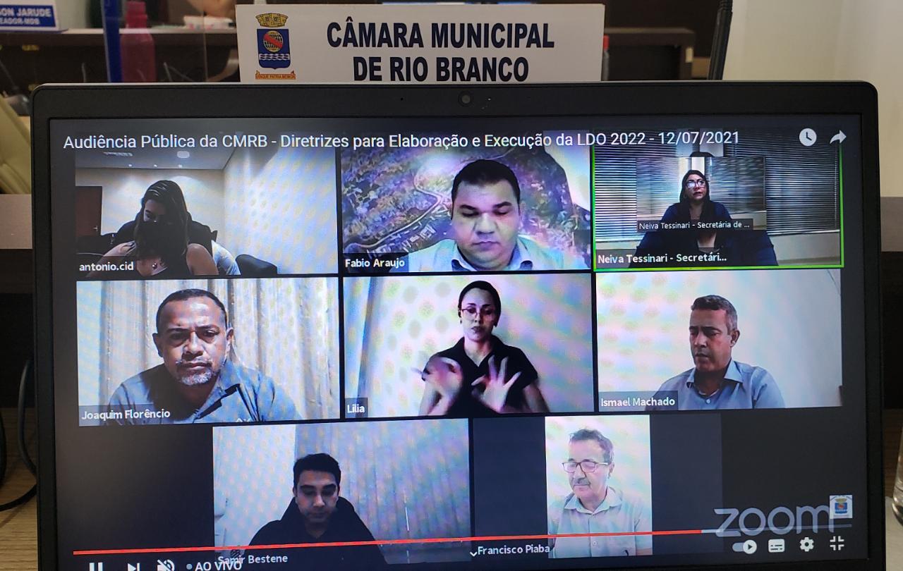 Câmara de Rio Branco Promove Audiência Pública para debater LDO 2022