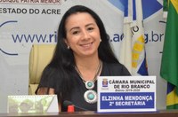 Elzinha Mendonça é eleita presidente da Comissão de Ética da Câmara Municipal de Rio Branco
