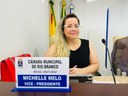  Michelle Melo enaltece o trabalho da Câmara Municipal em prol da população