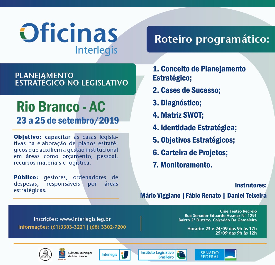 Oficina de Planejamento Estratégico no Legislativo