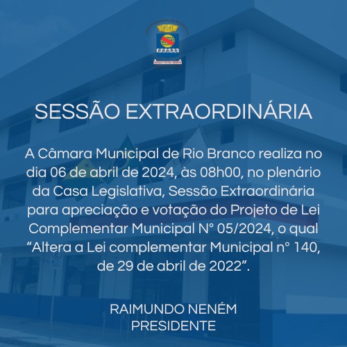 Sessão Extraordinária