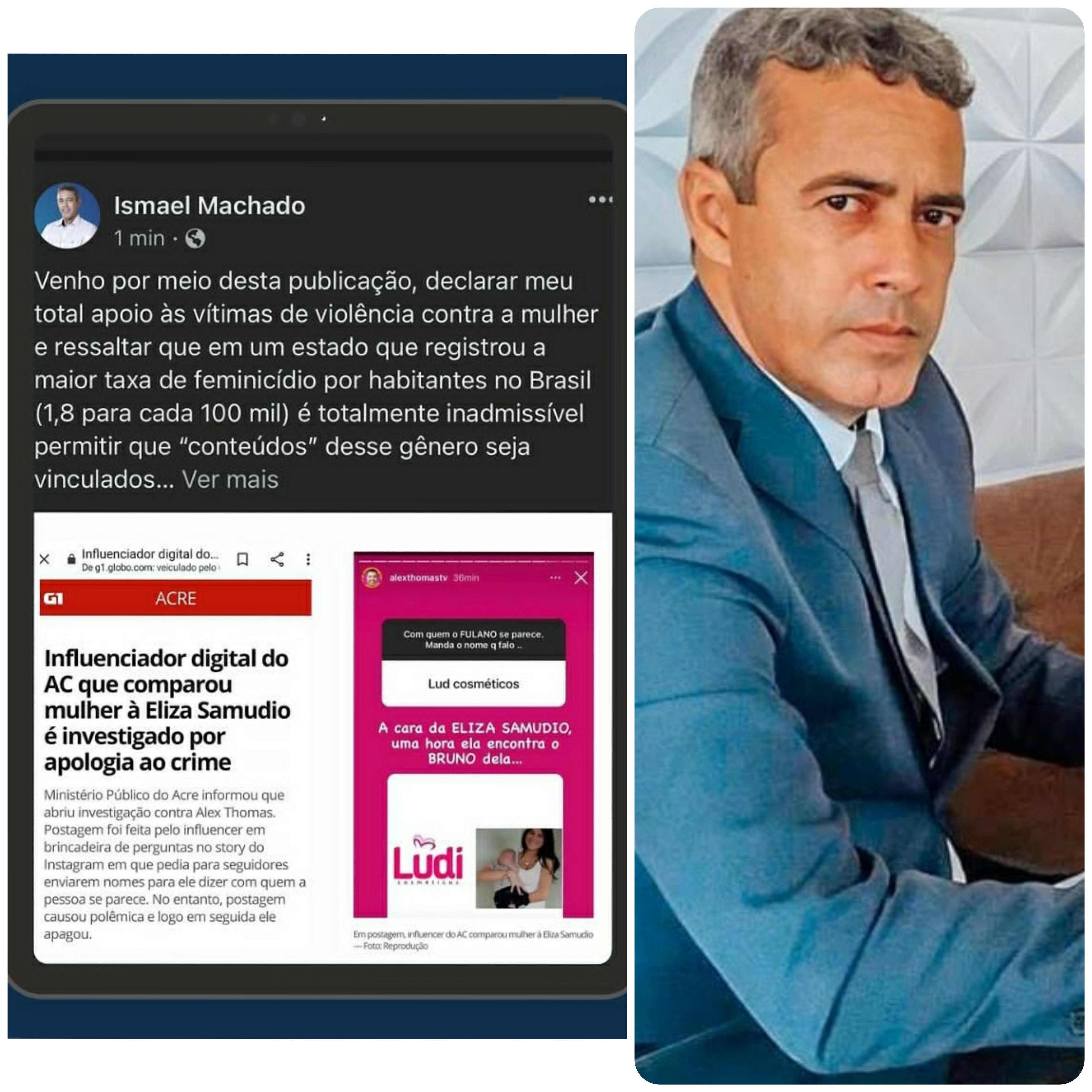 Vereador Ismael Machado declara apoio às vitimas de violência contra a mulher 